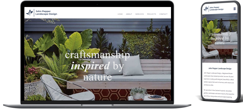 Affordable Websites Auckland example Landscape Website