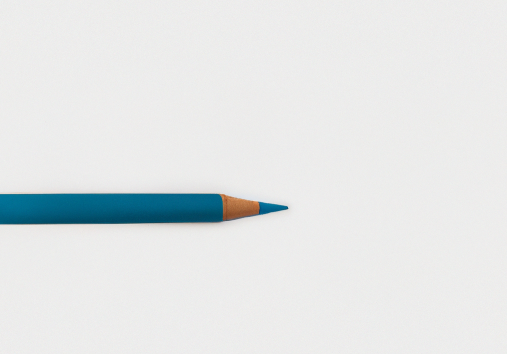 Minimal style of a blue pencil